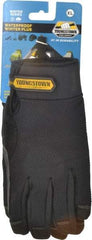 Youngstown - Size XL (10) Synthetic Suede Cold Protection & Waterproof Work Gloves - For Mechanic's & Lifting, Uncoated, Hook & Loop Cuff, Full Fingered, Black, Paired - Exact Tool & Supply