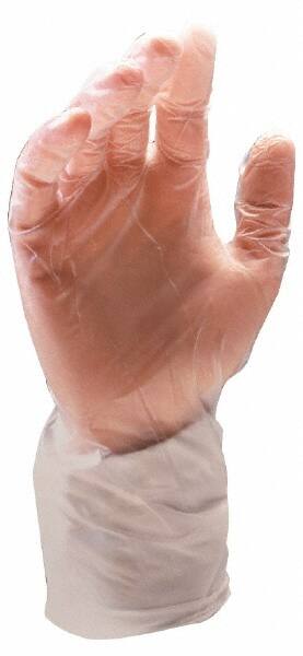 CleanTeam - Size S, 5 mil, Cleanroom Grade, Powder Free Vinyl Disposable Gloves - Exact Tool & Supply