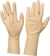 CleanTeam - Size XL, 5 mil, Cleanroom Grade, Powder Free Latex Disposable Gloves - Exact Tool & Supply