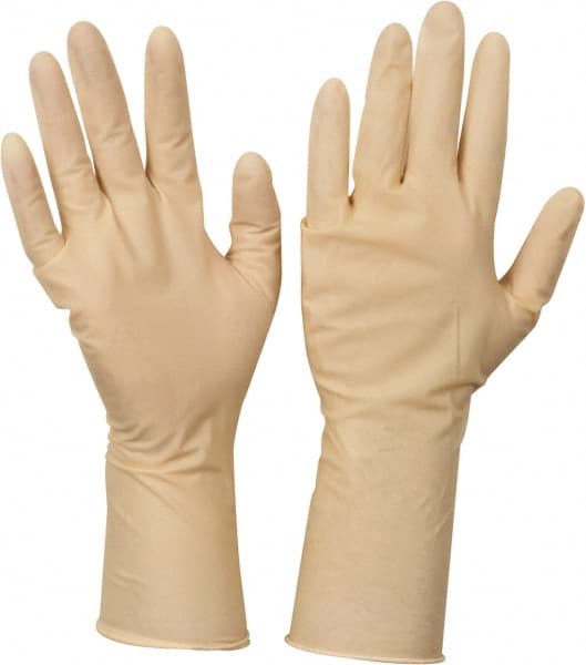 CleanTeam - Size L, 5 mil, Cleanroom Grade, Powder Free Latex Disposable Gloves - Exact Tool & Supply