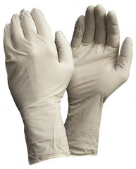 CleanTeam - Size M, 5 mil, Cleanroom Grade, Powder Free Nitrile Disposable Gloves - Exact Tool & Supply