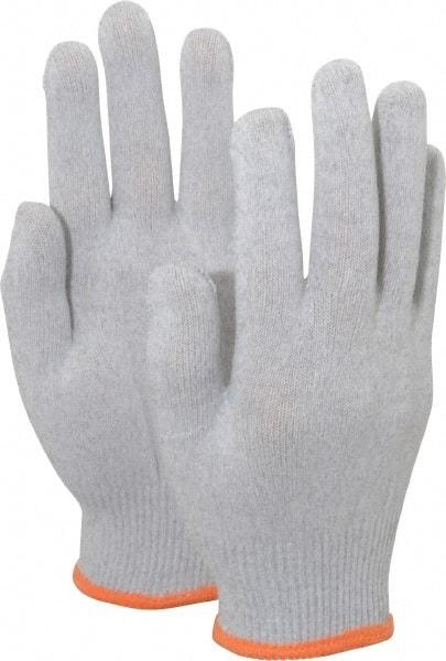 PRO-SAFE - Size M (8) Electrostatic Dissipative (ESD) Fiber Yarns General Protection Work Gloves - For Static Control, Uncoated, Knit Wrist Cuff, Full Fingered, Gray, Paired - Exact Tool & Supply