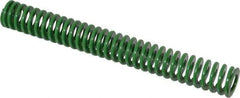Dayton Lamina - 3/4" Hole Diam, 3/8" Rod Diam, 6" Free Length, Green Die Spring - 4.5 Lb Max Deflection, 2.39" Max Deflection, Light Duty, Chromium Vanadium Steel - Exact Tool & Supply