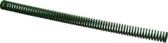 Dayton Lamina - 3/4" Hole Diam, 3/8" Rod Diam, 12" Free Length, Green Die Spring - 2.16 Lb Max Deflection, 4.8" Max Deflection, Light Duty, Chromium Vanadium Steel - Exact Tool & Supply