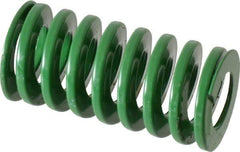 Dayton Lamina - 1" Hole Diam, 1/2" Rod Diam, 2" Free Length, Green Die Spring - 26.5 Lb Max Deflection, 0.8" Max Deflection, Light Duty, Chromium Vanadium Steel - Exact Tool & Supply