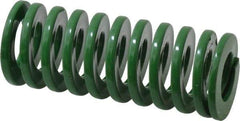 Dayton Lamina - 1" Hole Diam, 1/2" Rod Diam, 2-1/2" Free Length, Green Die Spring - 20.4 Lb Max Deflection, 1.01" Max Deflection, Light Duty, Chromium Vanadium Steel - Exact Tool & Supply