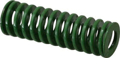 Dayton Lamina - 1" Hole Diam, 1/2" Rod Diam, 3" Free Length, Green Die Spring - 16.8 Lb Max Deflection, 1.2" Max Deflection, Light Duty, Chromium Vanadium Steel - Exact Tool & Supply