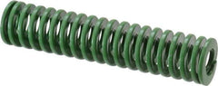 Dayton Lamina - 1" Hole Diam, 1/2" Rod Diam, 4-1/2" Free Length, Green Die Spring - 10.7 Lb Max Deflection, 1.8" Max Deflection, Light Duty, Chromium Vanadium Steel - Exact Tool & Supply