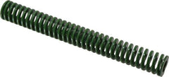 Dayton Lamina - 1" Hole Diam, 1/2" Rod Diam, 8" Free Length, Green Die Spring - 6 Lb Max Deflection, 3.2" Max Deflection, Light Duty, Chromium Vanadium Steel - Exact Tool & Supply