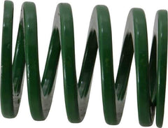 Dayton Lamina - 1-1/2" Hole Diam, 3/4" Rod Diam, 2" Free Length, Green Die Spring - 60.3 Lb Max Deflection, 0.8" Max Deflection, Light Duty, Chromium Vanadium Steel - Exact Tool & Supply