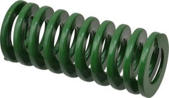 Dayton Lamina - 1-1/2" Hole Diam, 3/4" Rod Diam, 3-1/2" Free Length, Green Die Spring - 31.8 Lb Max Deflection, 1.4" Max Deflection, Light Duty, Chromium Vanadium Steel - Exact Tool & Supply