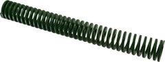 Dayton Lamina - 1-1/2" Hole Diam, 3/4" Rod Diam, 12" Free Length, Green Die Spring - 8.4 Lb Max Deflection, 4.8" Max Deflection, Light Duty, Chromium Vanadium Steel - Exact Tool & Supply