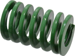 Dayton Lamina - 2" Hole Diam, 1" Rod Diam, 3" Free Length, Green Die Spring - 72 Lb Max Deflection, 1.2" Max Deflection, Light Duty, Chromium Vanadium Steel - Exact Tool & Supply
