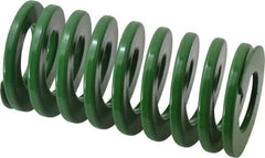 Dayton Lamina - 2" Hole Diam, 1" Rod Diam, 4" Free Length, Green Die Spring - 51.2 Lb Max Deflection, 1.61" Max Deflection, Light Duty, Chromium Vanadium Steel - Exact Tool & Supply