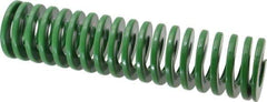 Dayton Lamina - 2" Hole Diam, 1" Rod Diam, 8" Free Length, Green Die Spring - 23.8 Lb Max Deflection, 3.2" Max Deflection, Light Duty, Chromium Vanadium Steel - Exact Tool & Supply