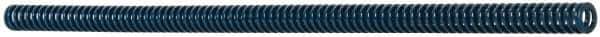 Dayton Lamina - 1/2" Hole Diam, 9/32" Rod Diam, 12" Free Length, Blue Die Spring - 1.24 Lb Max Deflection, 4.5" Max Deflection, Medium Duty, Chromium Vanadium Steel - Exact Tool & Supply