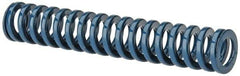 Dayton Lamina - 5/8" Hole Diam, 11/32" Rod Diam, 3-1/2" Free Length, Blue Die Spring - 8.7 Lb Max Deflection, 1.31" Max Deflection, Medium Duty, Chromium Vanadium Steel - Exact Tool & Supply