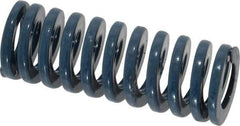 Dayton Lamina - 3/4" Hole Diam, 3/8" Rod Diam, 2" Free Length, Blue Die Spring - 22.2 Lb Max Deflection, 0.75" Max Deflection, Medium Duty, Chromium Vanadium Steel - Exact Tool & Supply