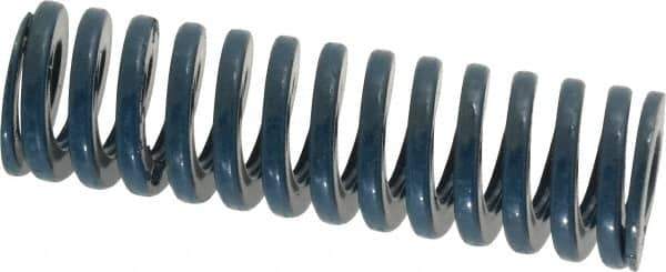 Dayton Lamina - 3/4" Hole Diam, 3/8" Rod Diam, 2-1/2" Free Length, Blue Die Spring - 17.3 Lb Max Deflection, 0.94" Max Deflection, Medium Duty, Chromium Vanadium Steel - Exact Tool & Supply