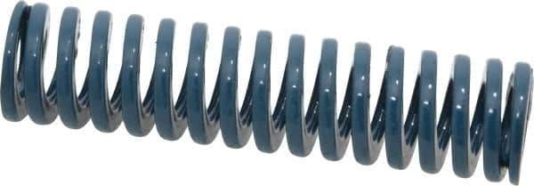 Dayton Lamina - 3/4" Hole Diam, 3/8" Rod Diam, 3" Free Length, Blue Die Spring - 14.1 Lb Max Deflection, 1.12" Max Deflection, Medium Duty, Chromium Vanadium Steel - Exact Tool & Supply