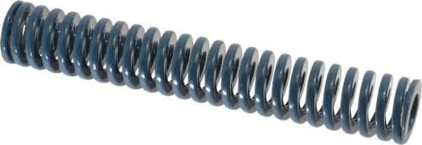 Dayton Lamina - 3/4" Hole Diam, 3/8" Rod Diam, 4-1/2" Free Length, Blue Die Spring - 9.3 Lb Max Deflection, 1.7" Max Deflection, Medium Duty, Chromium Vanadium Steel - Exact Tool & Supply