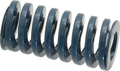 Dayton Lamina - 1" Hole Diam, 1/2" Rod Diam, 2" Free Length, Blue Die Spring - 41 Lb Max Deflection, 0.75" Max Deflection, Medium Duty, Chromium Vanadium Steel - Exact Tool & Supply