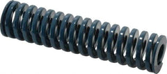 Dayton Lamina - 1" Hole Diam, 1/2" Rod Diam, 4" Free Length, Blue Die Spring - 18.8 Lb Max Deflection, 1.51" Max Deflection, Medium Duty, Chromium Vanadium Steel - Exact Tool & Supply