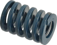 Dayton Lamina - 1-1/4" Hole Diam, 5/8" Rod Diam, 1-3/4" Free Length, Blue Die Spring - 77.9 Lb Max Deflection, 0.65" Max Deflection, Medium Duty, Chromium Vanadium Steel - Exact Tool & Supply