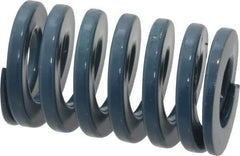 Dayton Lamina - 1-1/4" Hole Diam, 5/8" Rod Diam, 2" Free Length, Blue Die Spring - 66.3 Lb Max Deflection, 0.75" Max Deflection, Medium Duty, Chromium Vanadium Steel - Exact Tool & Supply