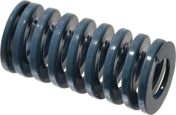 Dayton Lamina - 1-1/4" Hole Diam, 5/8" Rod Diam, 2-1/2" Free Length, Blue Die Spring - 50.1 Lb Max Deflection, 0.94" Max Deflection, Medium Duty, Chromium Vanadium Steel - Exact Tool & Supply