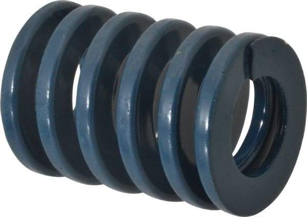 Dayton Lamina - 1-1/2" Hole Diam, 3/4" Rod Diam, 2" Free Length, Blue Die Spring - 97.4 Lb Max Deflection, 0.75" Max Deflection, Medium Duty, Chromium Vanadium Steel - Exact Tool & Supply