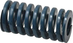 Dayton Lamina - 1-1/2" Hole Diam, 3/4" Rod Diam, 3" Free Length, Blue Die Spring - 60.1 Lb Max Deflection, 1.12" Max Deflection, Medium Duty, Chromium Vanadium Steel - Exact Tool & Supply