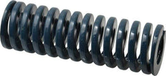 Dayton Lamina - 1-1/2" Hole Diam, 3/4" Rod Diam, 4-1/2" Free Length, Blue Die Spring - 37.9 Lb Max Deflection, 1.7" Max Deflection, Medium Duty, Chromium Vanadium Steel - Exact Tool & Supply