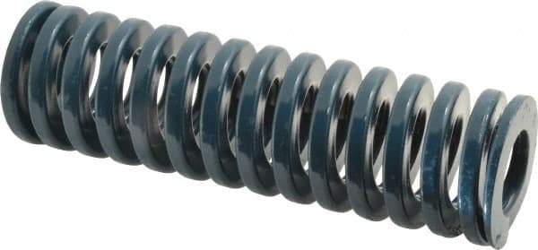 Dayton Lamina - 1-1/2" Hole Diam, 3/4" Rod Diam, 5" Free Length, Blue Die Spring - 34 Lb Max Deflection, 1.88" Max Deflection, Medium Duty, Chromium Vanadium Steel - Exact Tool & Supply