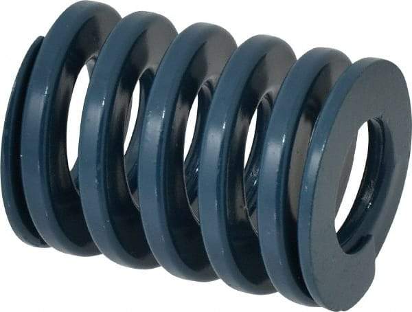 Dayton Lamina - 2" Hole Diam, 1" Rod Diam, 2-1/2" Free Length, Blue Die Spring - 121 Lb Max Deflection, 0.94" Max Deflection, Medium Duty, Chromium Vanadium Steel - Exact Tool & Supply