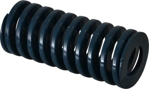 Dayton Lamina - 2" Hole Diam, 1" Rod Diam, 4-1/2" Free Length, Blue Die Spring - 61.2 Lb Max Deflection, 1.7" Max Deflection, Medium Duty, Chromium Vanadium Steel - Exact Tool & Supply