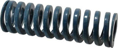 Dayton Lamina - 2-1/2" Hole Diam, 1-1/2" Rod Diam, 8" Free Length, Blue Die Spring - 55 Lb Max Deflection, 3" Max Deflection, Medium Duty, Chromium Vanadium Steel - Exact Tool & Supply