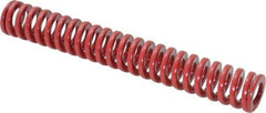 Dayton Lamina - 1/2" Hole Diam, 9/32" Rod Diam, 3-1/2" Free Length, Red Die Spring - 6.2 Lb Max Deflection, 1.05" Max Deflection, Heavy Duty, Chromium Vanadium Steel - Exact Tool & Supply