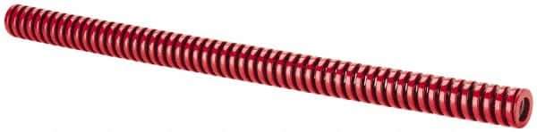 Dayton Lamina - 3/4" Hole Diam, 3/8" Rod Diam, 12" Free Length, Red Die Spring - 8.6 Lb Max Deflection, 3.6" Max Deflection, Heavy Duty, Chromium Vanadium Steel - Exact Tool & Supply