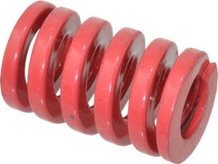 Dayton Lamina - 1" Hole Diam, 1/2" Rod Diam, 1-1/2" Free Length, Red Die Spring - 127 Lb Max Deflection, 0.45" Max Deflection, Heavy Duty, Chromium Vanadium Steel - Exact Tool & Supply