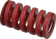 Dayton Lamina - 1" Hole Diam, 1/2" Rod Diam, 1-3/4" Free Length, Red Die Spring - 109 Lb Max Deflection, 0.52" Max Deflection, Heavy Duty, Chromium Vanadium Steel - Exact Tool & Supply