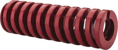 Dayton Lamina - 1" Hole Diam, 1/2" Rod Diam, 3" Free Length, Red Die Spring - 57 Lb Max Deflection, 0.9" Max Deflection, Heavy Duty, Chromium Vanadium Steel - Exact Tool & Supply