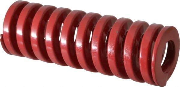 Dayton Lamina - 1-1/4" Hole Diam, 5/8" Rod Diam, 3-1/2" Free Length, Red Die Spring - 80.1 Lb Max Deflection, 1.05" Max Deflection, Heavy Duty, Chromium Vanadium Steel - Exact Tool & Supply
