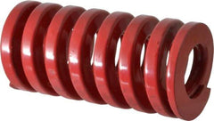 Dayton Lamina - 1-1/2" Hole Diam, 3/4" Rod Diam, 3" Free Length, Red Die Spring - 125 Lb Max Deflection, 0.9" Max Deflection, Heavy Duty, Chromium Vanadium Steel - Exact Tool & Supply
