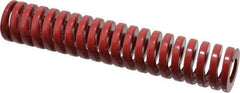 Dayton Lamina - 1-1/2" Hole Diam, 3/4" Rod Diam, 8" Free Length, Red Die Spring - 43.8 Lb Max Deflection, 2.4" Max Deflection, Heavy Duty, Chromium Vanadium Steel - Exact Tool & Supply