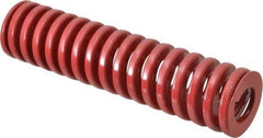 Dayton Lamina - 2" Hole Diam, 1" Rod Diam, 8" Free Length, Red Die Spring - 65.3 Lb Max Deflection, 2.4" Max Deflection, Heavy Duty, Chromium Vanadium Steel - Exact Tool & Supply