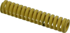 Dayton Lamina - 5/8" Hole Diam, 11/32" Rod Diam, 3" Free Length, Yellow Die Spring - 20.3 Lb Max Deflection, 0.75" Max Deflection, Extra Heavy Duty, Chromium Vanadium Steel - Exact Tool & Supply