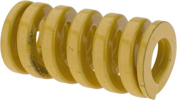 Dayton Lamina - 3/4" Hole Diam, 3/8" Rod Diam, 1-1/2" Free Length, Yellow Die Spring - 111 Lb Max Deflection, 0.37" Max Deflection, Extra Heavy Duty, Chromium Vanadium Steel - Exact Tool & Supply