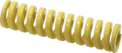 Dayton Lamina - 3/4" Hole Diam, 3/8" Rod Diam, 3" Free Length, Yellow Die Spring - 51.2 Lb Max Deflection, 0.75" Max Deflection, Extra Heavy Duty, Chromium Vanadium Steel - Exact Tool & Supply