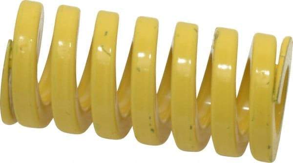 Dayton Lamina - 1" Hole Diam, 1/2" Rod Diam, 2" Free Length, Yellow Die Spring - 113 Lb Max Deflection, 0.5" Max Deflection, Extra Heavy Duty, Chromium Vanadium Steel - Exact Tool & Supply